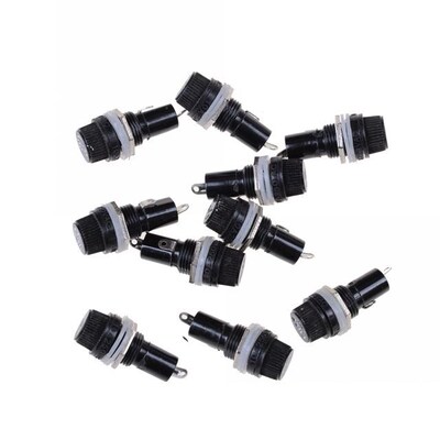 5*20mm glass fuse holders 5x20 black insurance tube socket f