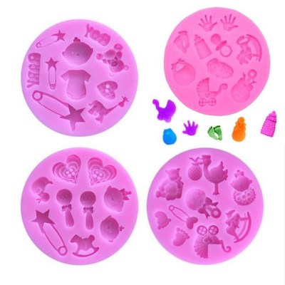 3D Cute Baby Shape Silicone Mold Chocolate Biscuit Soap Mold