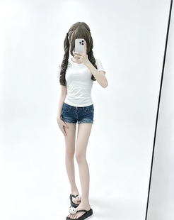 修身短款纯色短袖T恤女，夏季显瘦，白搭基础款内搭紧身打底上衣