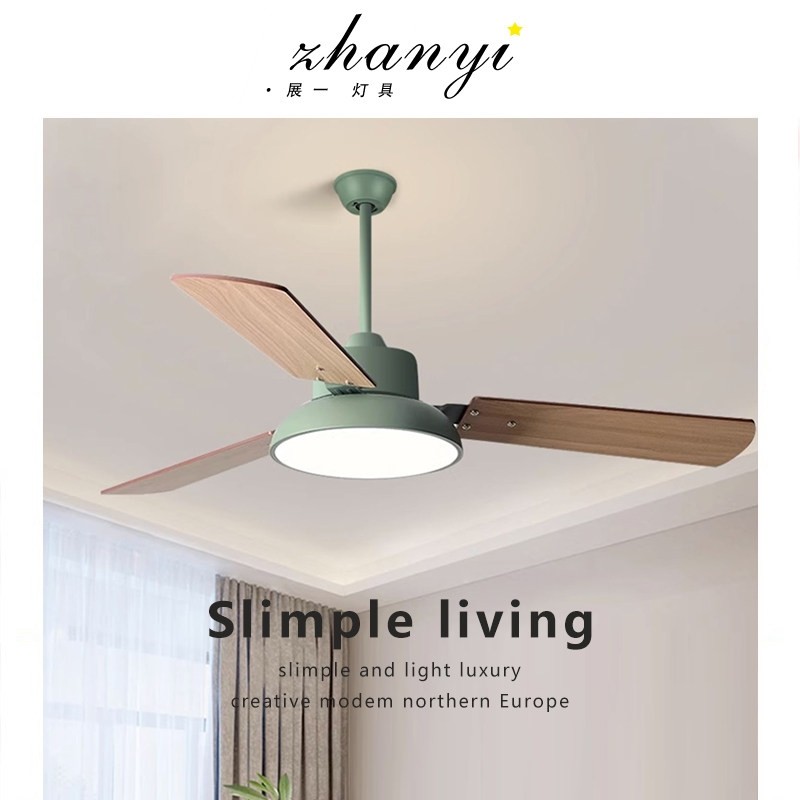 北欧吊扇灯餐厅客厅风扇灯现代简家用静音风大带电风扇吊灯约卧室,家装灯饰光源,风扇灯,淘宝优惠券,粉丝福利购,淘宝优惠卷