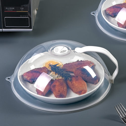 食品专用盖子微波炉加热家用防油溅盖菜罩热菜热饭耐高温圆形透明