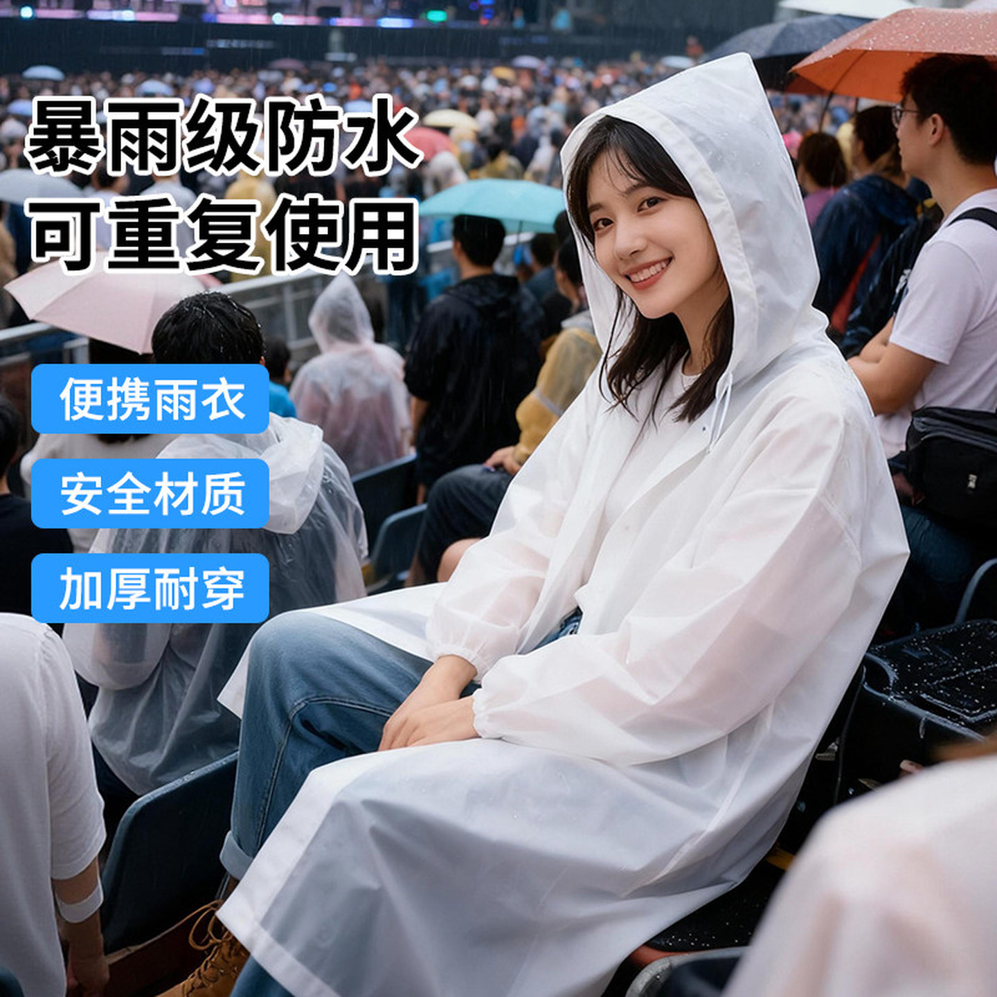 雨衣长款全身防暴雨一次性成人加厚外穿登山旅行单人雨披户外钓鱼