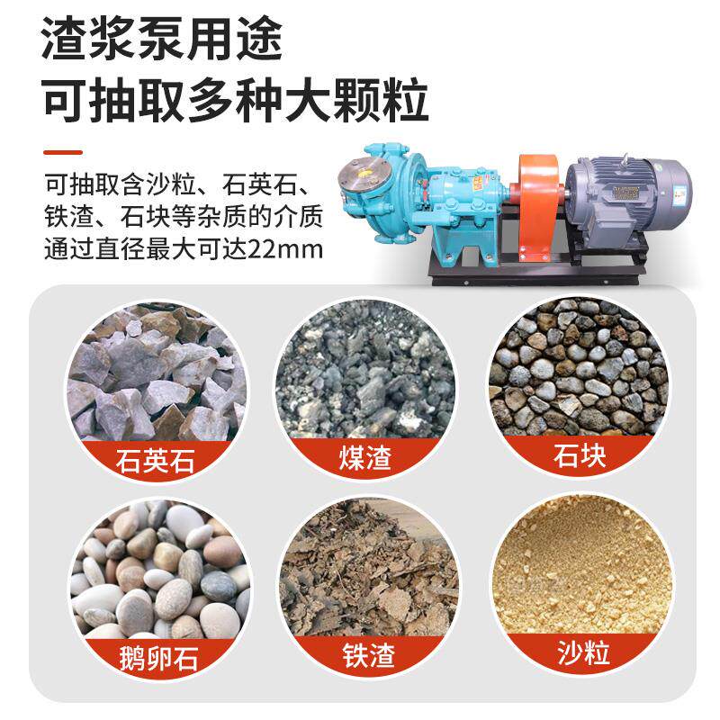 新款ZJ卧式渣浆泵大型工业排污吸沙泵高扬程虑机入料煤矿用耐包邮