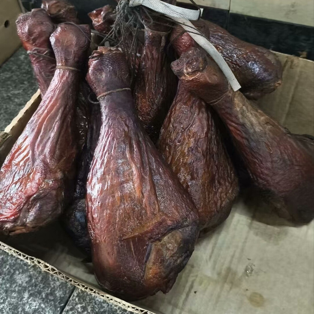 烟熏火鸡腿四川巴中特产农家自制烟熏腊肉
