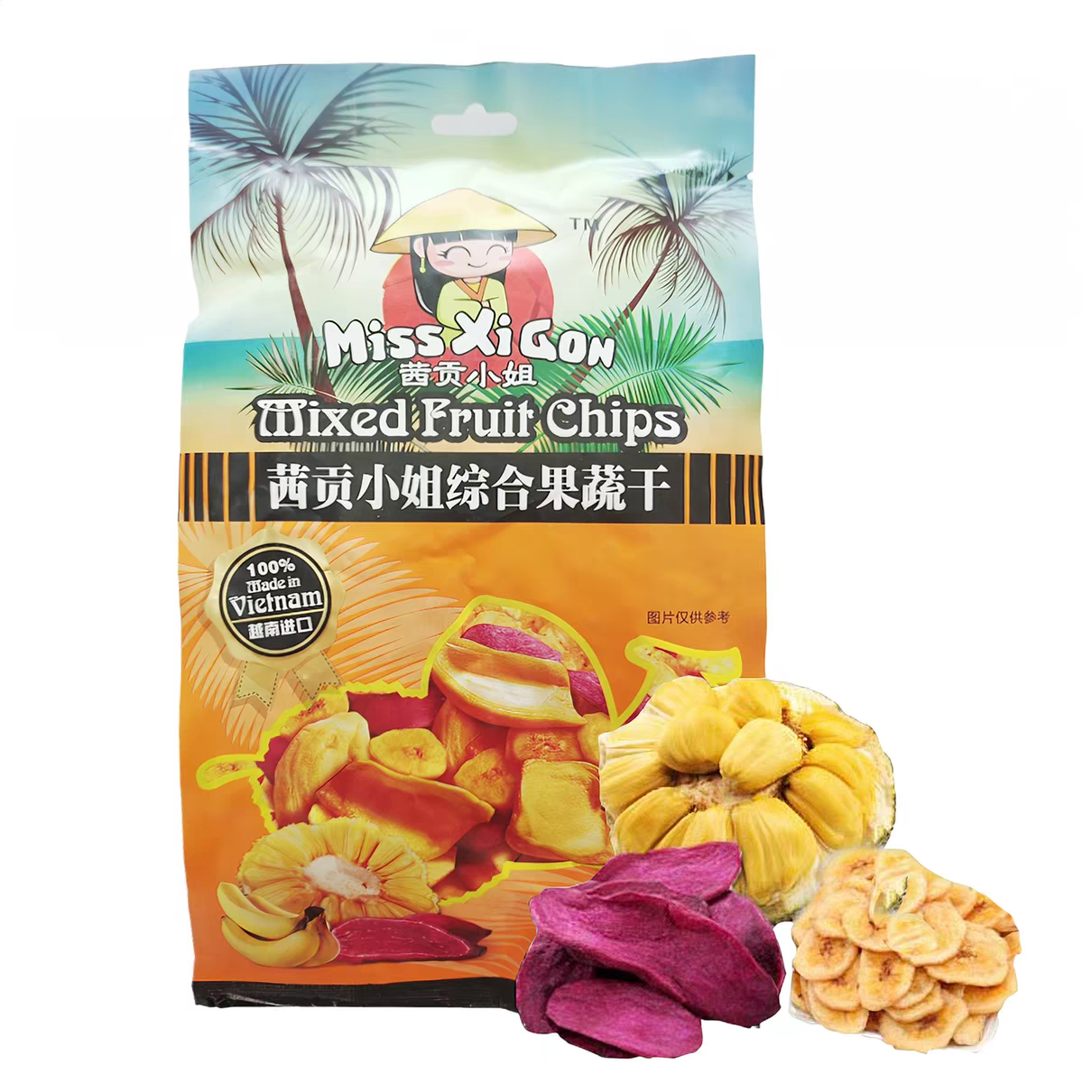 越南进口综合果蔬干200g综合水果蔬果无添加芭蕉干休闲零食品