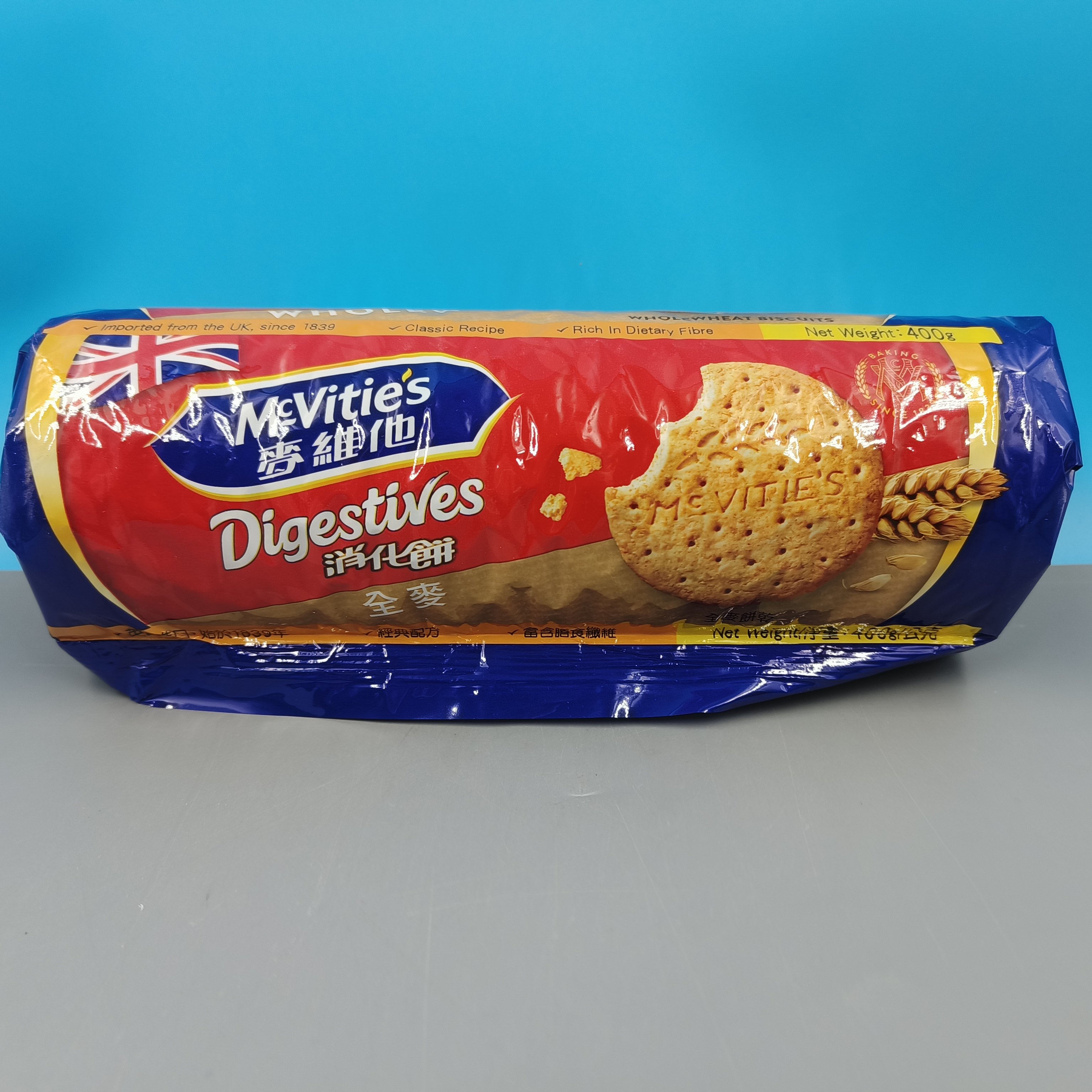 临期特价 麦维他高纤全麦消化饼干400g原装进口粗粮纤维休闲零食
