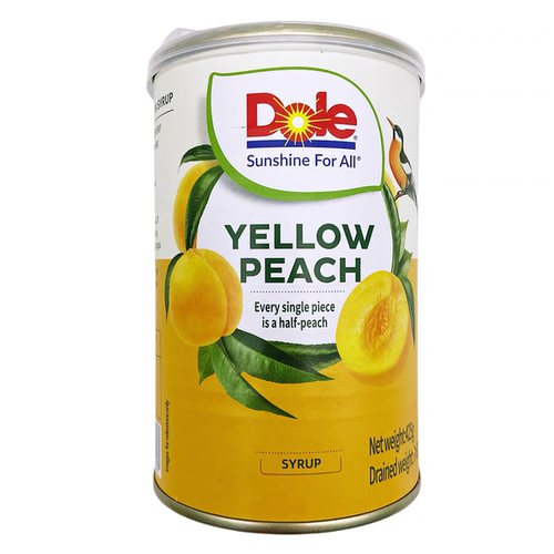 DOLE都乐糖水型精选黄桃罐头425g整颗对半开水果罐头零食即食甜品
