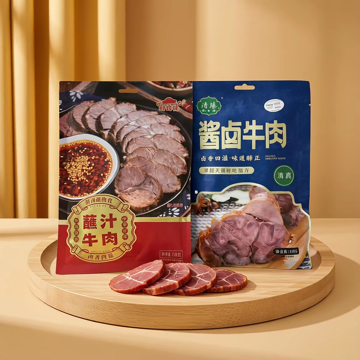 临期特价 酱卤牛肉100g蘸汁牛肉150g袋装 开袋即食下饭菜熟食牛肉