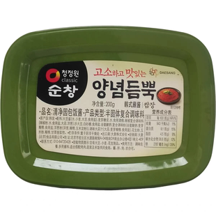 临期特价 休闲烹饪炒菜调味料裸价 清净园韩国进口包饭酱200g盒装