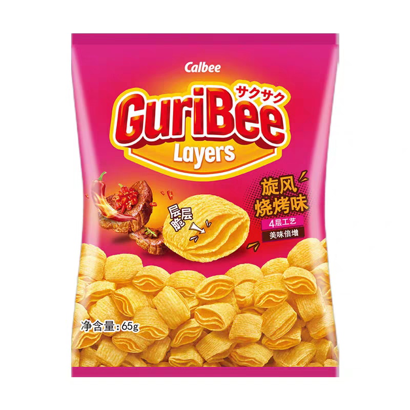 临期特价 Calbee卡乐比Guribee层层脆海苔烧烤味脆解馋休闲小零食