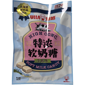 临期特价日本进口悠哈特浓软奶糖牛奶味80g休闲追剧零食小吃糖果