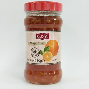 欧萨橙子果酱380g瓶装 汉堡披萨牛排拌面酱三明治抹面包烘焙家用