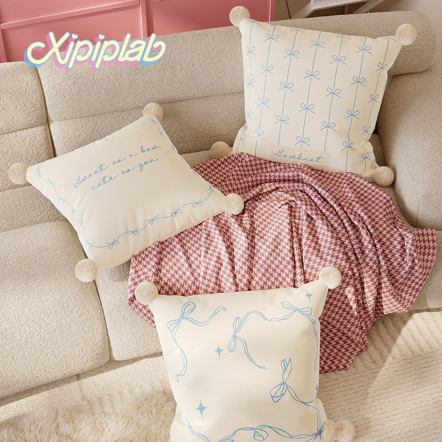 xipiplab奶油风家用客厅沙发抱枕车载靠枕腰枕办公室午休靠背靠垫,居家布艺,靠垫/抱枕,淘宝优惠券,粉丝福利购,淘宝优惠卷