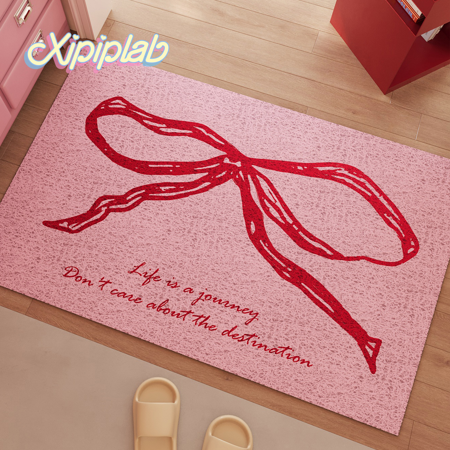 xipiplab家用入户玄关地垫丝圈可裁剪门垫卡通可爱耐脏耐磨脚垫子