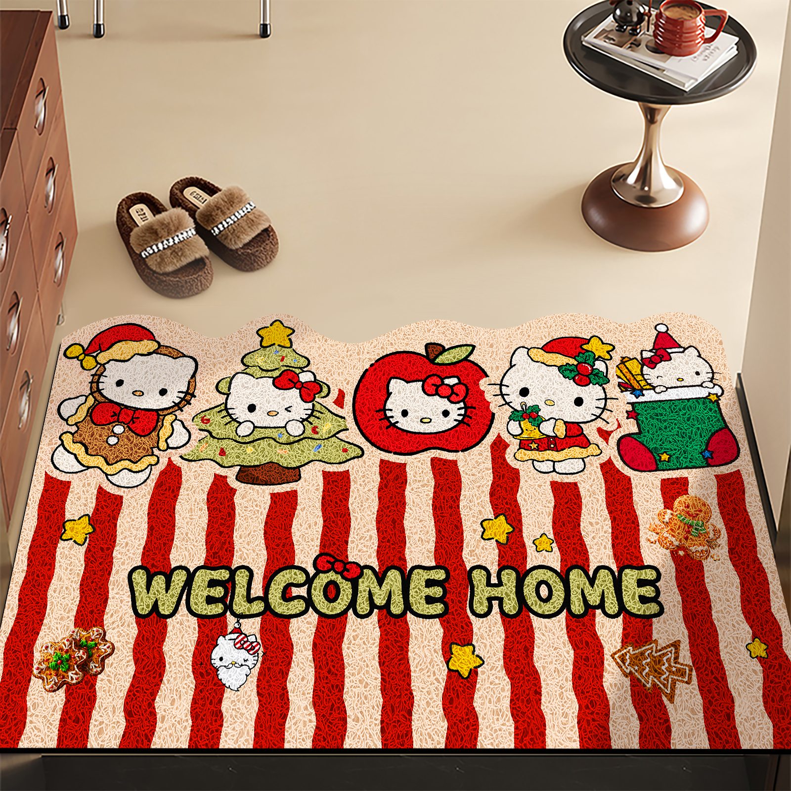 卡通hellokitty地垫入户门垫丝圈进门口防滑脚垫除尘耐脏入门地毯,居家布艺,入户地垫,淘宝优惠券,粉丝福利购,淘宝优惠卷