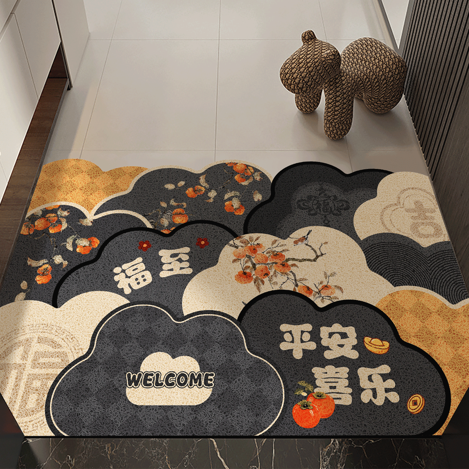 2025新款入户门地垫丝圈耐脏可裁剪防滑免洗门垫进门门口脚垫地毯