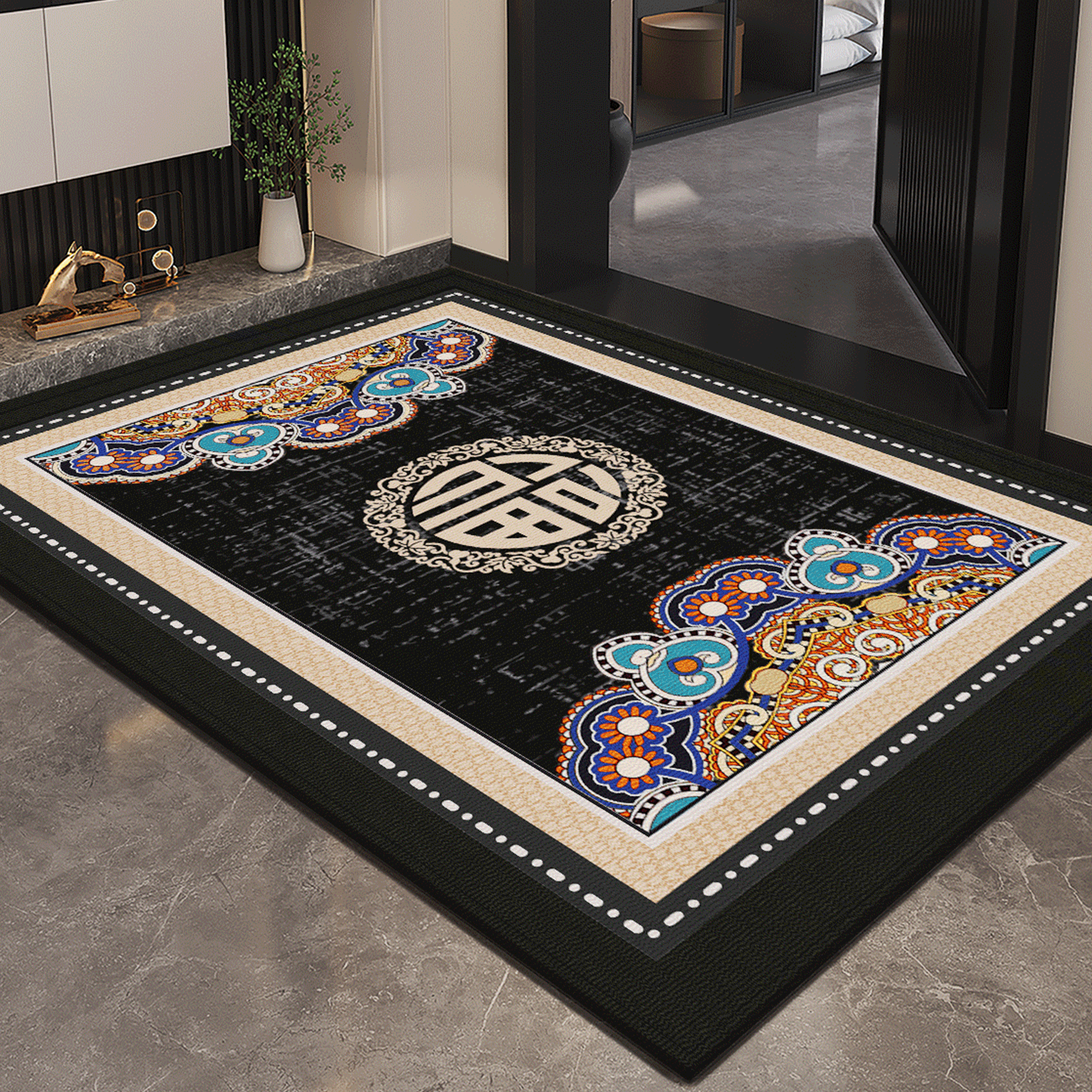 轻奢高级入户门地垫家用门外2025新款玄关可裁剪脚垫防滑耐脏门垫