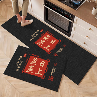 厨房地垫硅藻泥防滑吸水防油可擦免洗家用耐脏进门口脚垫长条地毯