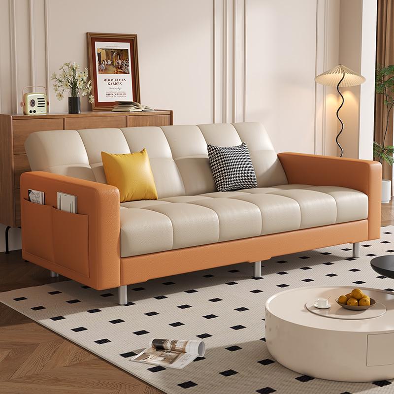 免洗猫抓皮沙发乳胶客厅多功能折叠小户型出租房现代沙发两用佛山