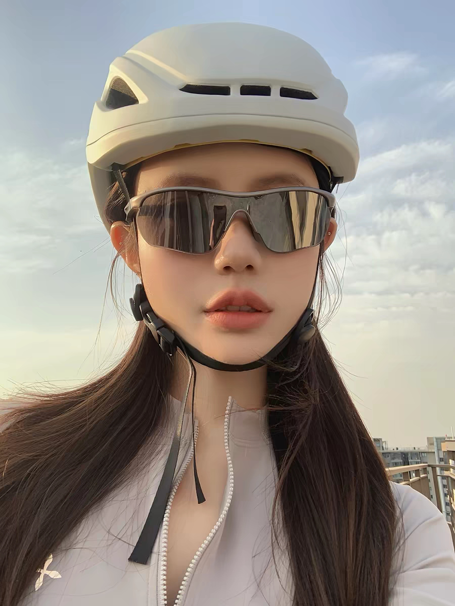 骑行可戴头盔偏光太阳镜男女户外防紫外线公路车山地车运动墨镜