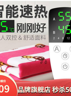 阿曼特（Amante）电热毯双人双控1.8米1.5米定时电褥子暖毯排潮家