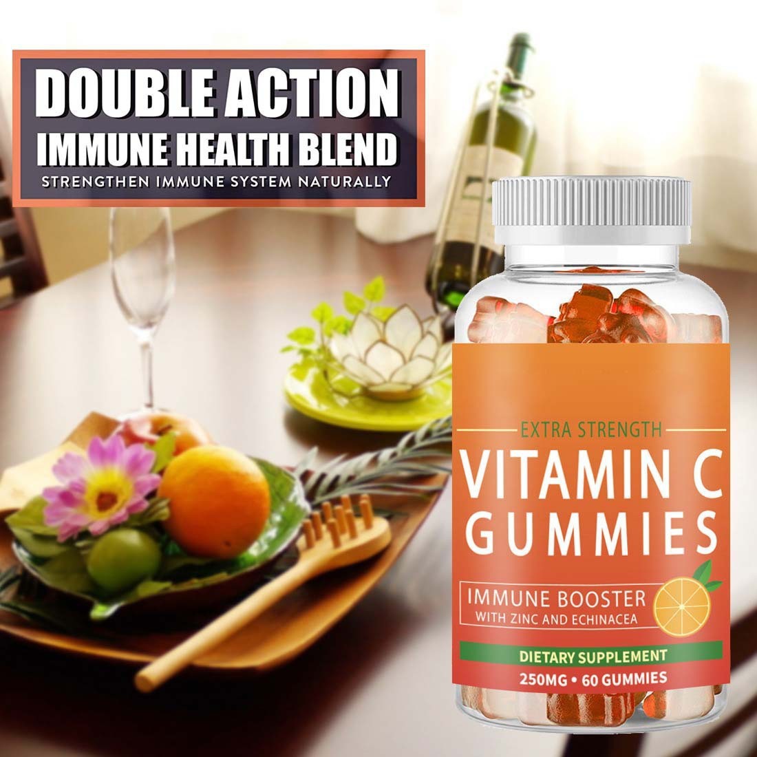 跨境供应亚马逊速卖通VITAMIN C GUMMIES 维生素C软糖维C 批发现
