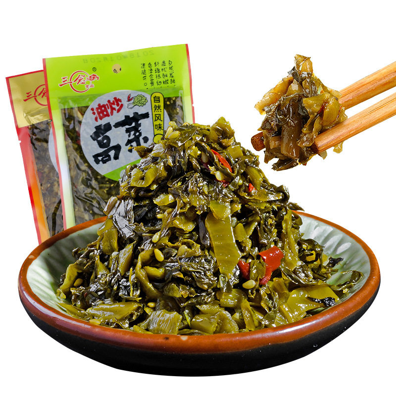 油炒高菜150g袋装凉菜即食素菜小菜香辣味咸菜下饭菜酱菜野菜咸菜