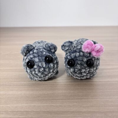 跨境新款雪尼尔会唱歌悲伤仓鼠钥匙扣挂件Hamster情感抚慰玩偶