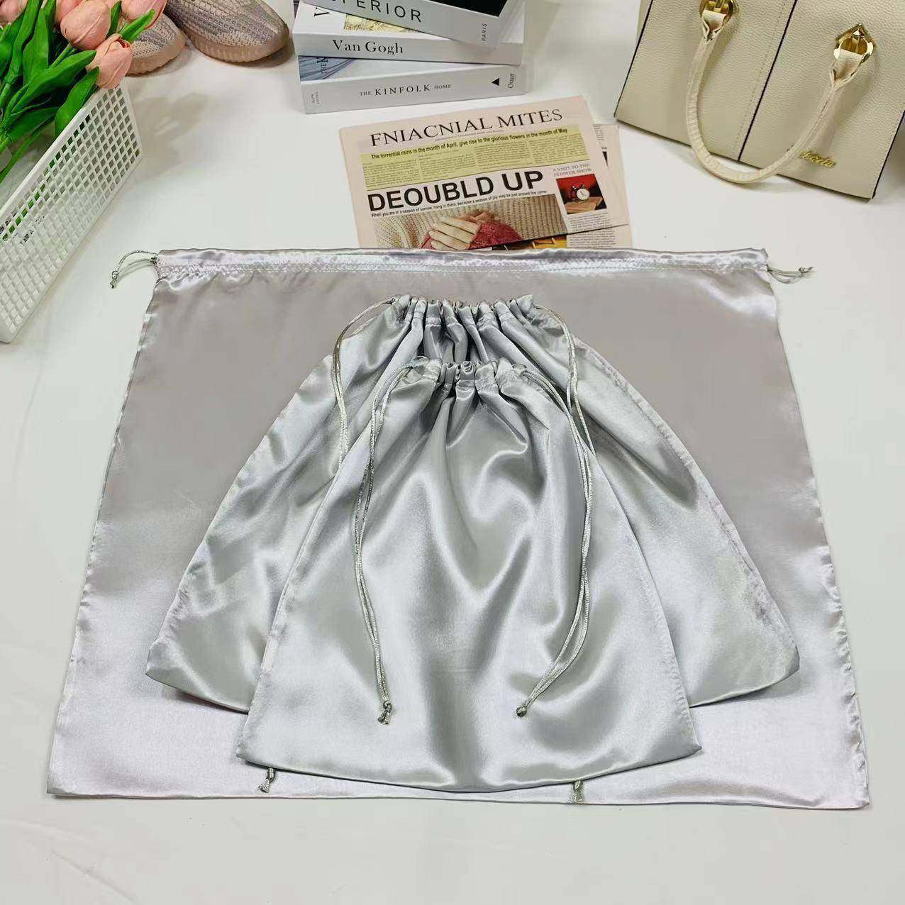 内胆束口袋双抽绳收纳袋衣服收纳包防尘袋包包内衬布袋缎面内衣袋,收纳整理,购物袋/环保袋/帆布袋,淘宝优惠券,粉丝福利购,淘宝优惠卷