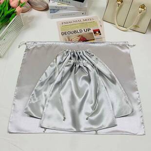 内胆束口袋双抽绳收纳袋衣服收纳包防尘袋包包内衬布袋缎面内衣袋