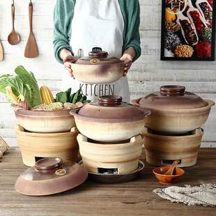 老式木炭炉港式打边炉锅烧烤炉广东砂锅火锅牛腩煲土锅炉干烧不裂