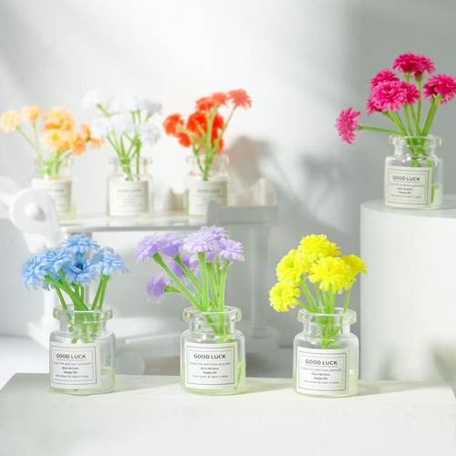 树脂DIY饰品配件玻璃瓶可爱花束创意花束手工diy造景车载桌面摆件