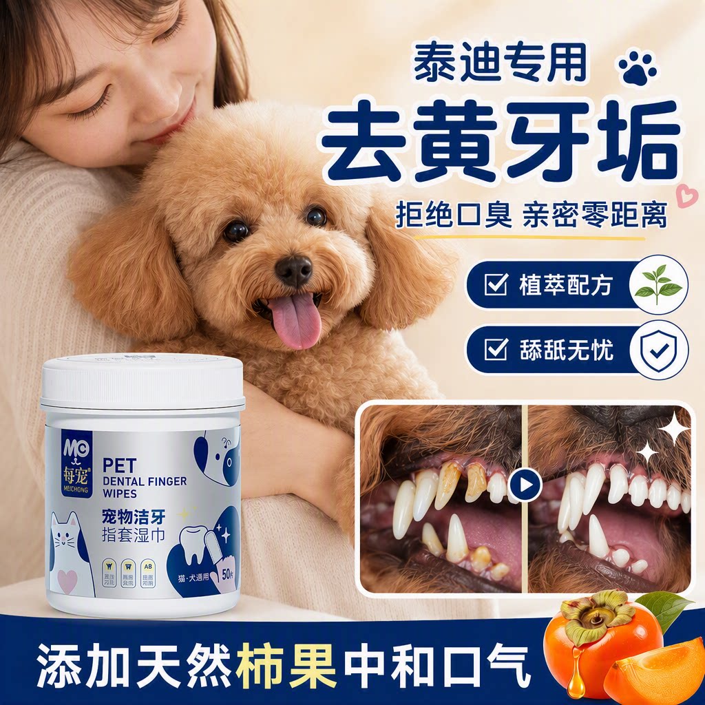 狗狗洁牙指套湿巾舔舐无忧去牙渍