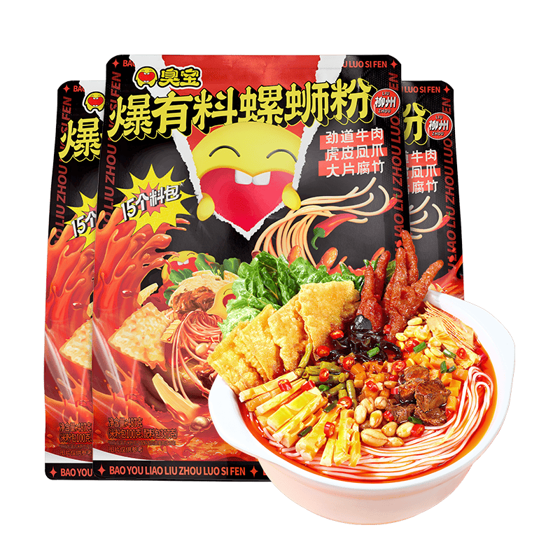 臭宝爆有料螺蛳粉大腐竹鸡爪卤蛋