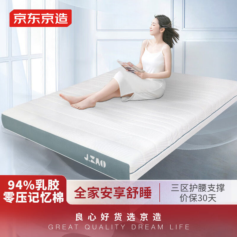 京东京造乳胶床垫家用晚安地球1.8米独立弹簧护脊卷包席梦思软垫怎么看?