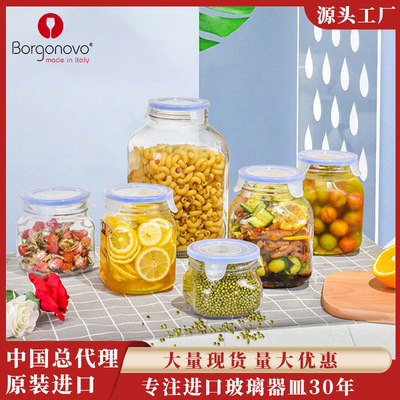 Borgonovo密封罐 意大利进口食品级密封罐家用储物罐玻璃泡酒瓶