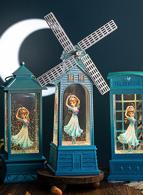 梦幻维尼公主音乐盒八音盒旋转跳舞水晶球飘下雪儿童生日礼物礼品