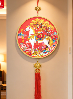 DC蒂彩钻石画2026马年福字钻石绣挂件新年装饰客厅玄关流苏中国风