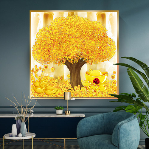 蒂彩DC满钻发财树手工diy钻石画