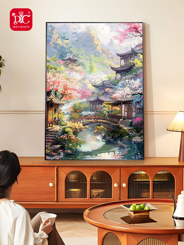 Ticai Dc钻石画2025新困难的客厅入口粘性钻石挂画手工DIY十字绣