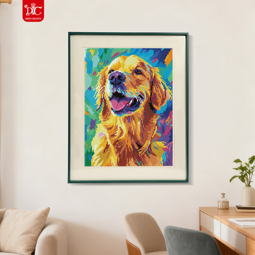 DC蒂彩钻石画小狗满钻diy钻石画