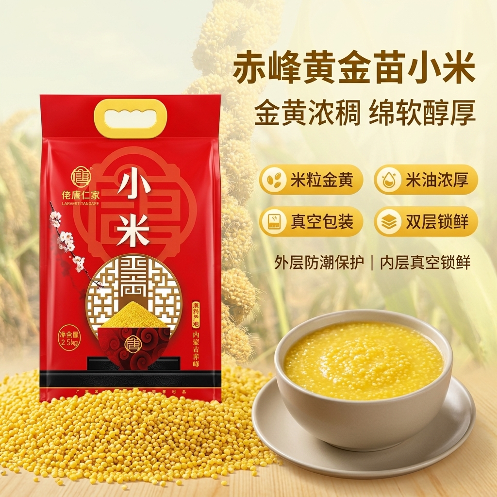 内蒙古赤峰黄金苗K1黄小米熬软糯粥杂粮2025新苗正宗农家婴儿食用