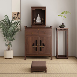 榆木黑胡桃木香案供桌神台佛台贡台财神桌关公台菩萨桌子佛柜桌案