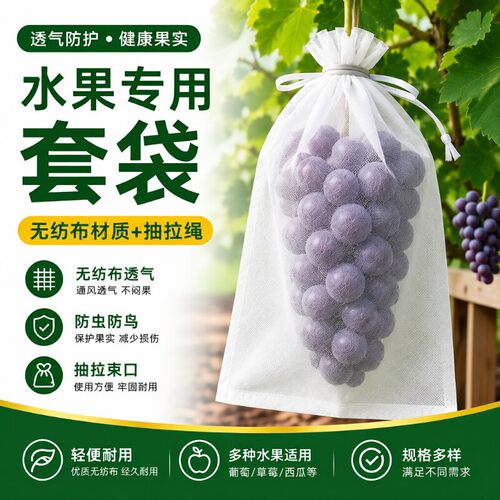 露天加厚水果套袋防水透气无纺布