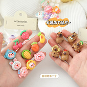 混款 卡通树脂饰品配件 diy手机壳奶油胶发卡头绳手工发夹贴片