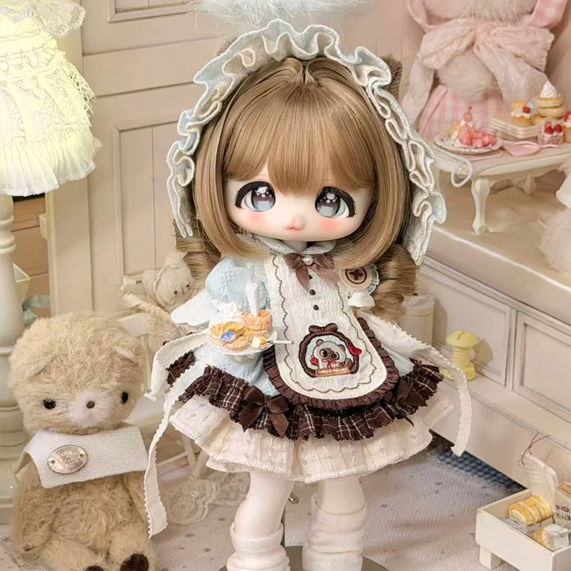 原创bjd薄巧暹罗喵三插六娃衣六分关节玩偶衣服可爱轻Lolita玩偶