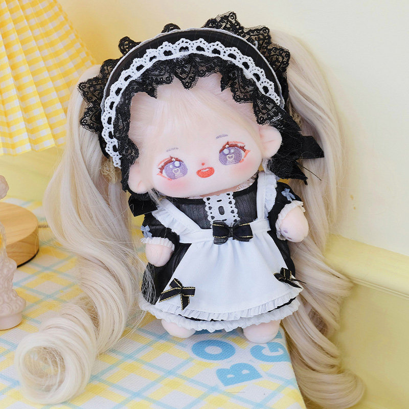 现货优加棉花娃娃20cm娃衣维多利亚女仆装裸娃套装玩偶可动人偶
