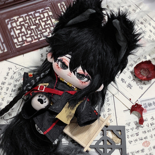 原创棉花娃娃20cm25cm30cm娃衣云涧鹤中国风无属性玩偶衣服帅气