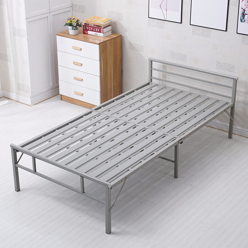 赛森折叠床单人床家用简易床小户型铁床1.2米双人床钢丝床加粗加
