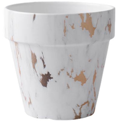 水转印工艺陶瓷花盆有孔带托北欧